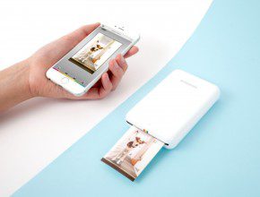 Polaroid's Zip Instant Printer is the size of your phone and wirelessly prints photos in less than a minute. From collages to instant stickers this little printer makes printing photos simple and fun. Your tech-savvy mom will love this cool little gadget!