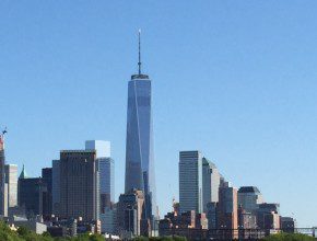 Amazing downtown NYC view from Hudson River Park Pier 51 - Great place for kids to play in NYC