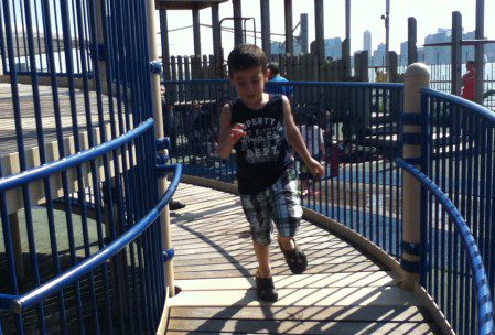 We love having FUN in NYC's playgrounds - Explore NYC with us - https://www.nyctechmommy.com/my-city-play-in-new-york-city-summer-series/