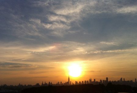 There is nothing like a sunset after a day of FUN in NYC - Explore NYC with us - https://www.nyctechmommy.com/my-city-play-in-new-york-city-summer-series/