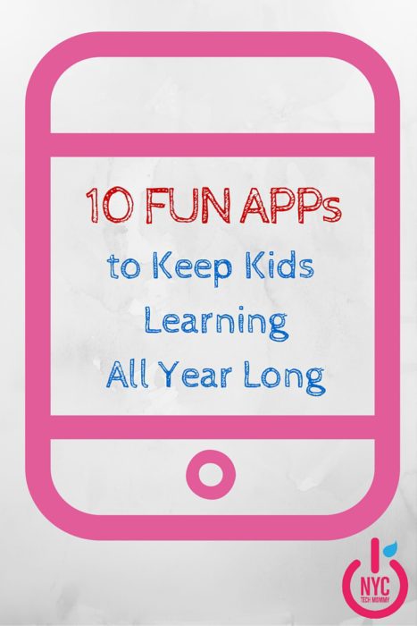 10 Fun Apps to Keep Kids Learning All Year Long - Here's a great list that will help kids get back to learning now that summer is done!