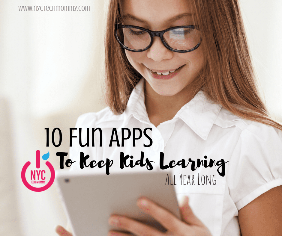 10 Fun Apps to Keep Kids Learning All Year Long - Here's a great list that will help kids get back to learning now that summer is done!