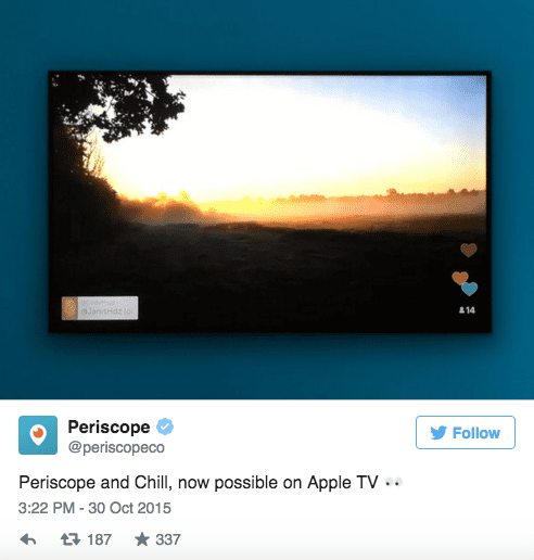 Periscope is now an app for Apple TV http://wp.me/p5Jjr7-qZ