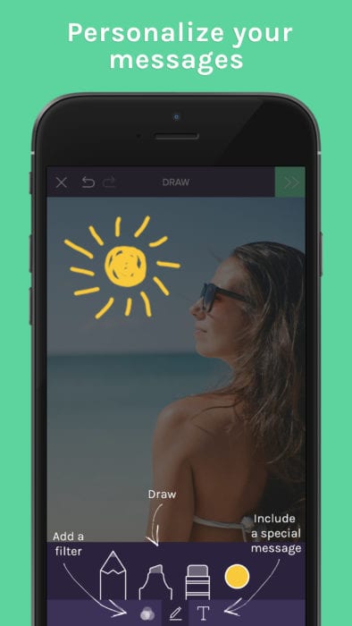 Trunq app - personalize your photo messages