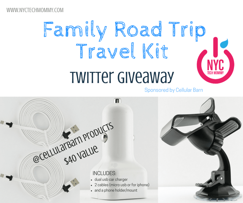 Family Road Trip Travel Kit - Twitter Giveaway - All the accessories you need to keep your family connected and fully charged on your next road trip!