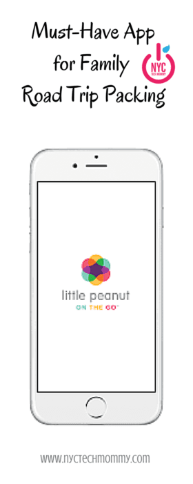 Must-Have App for Family Road Trip Packing - Little Peanut on the Go is a mobile assistant app for parents that helps keep everything organized and everyone connected while parents, children or the entire family is away from home. Lets you create packing and to-do lists, build care schedules to share with caregivers, and much more.