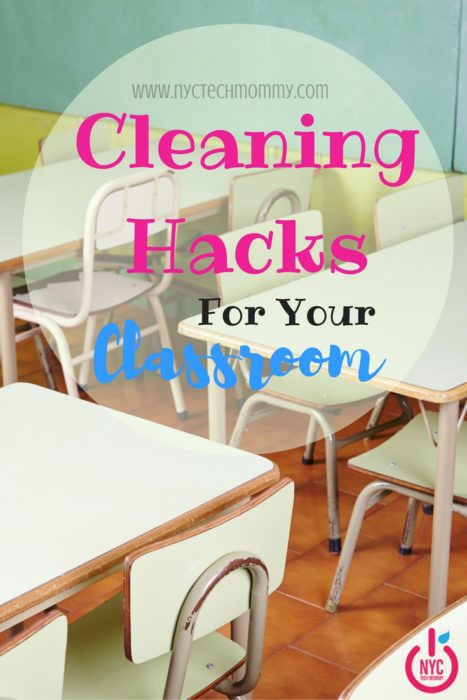 Struggling to keep your classroom clean and tidy? These cleaning hacks for the classroom (free infographic included) can help!