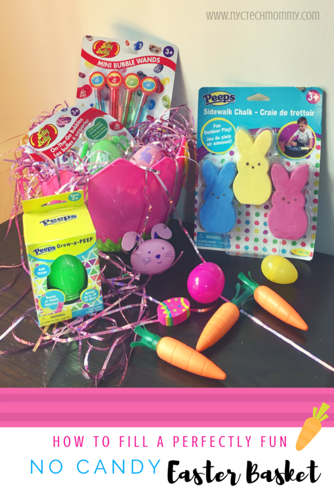 Looking for ideas that don't involve candy? Here's everything you need to fill a perfectly fun NO CANDY Easter Basket kids will love and enjoy all Spring! Loads of non-candy treat ideas #EasterBasket