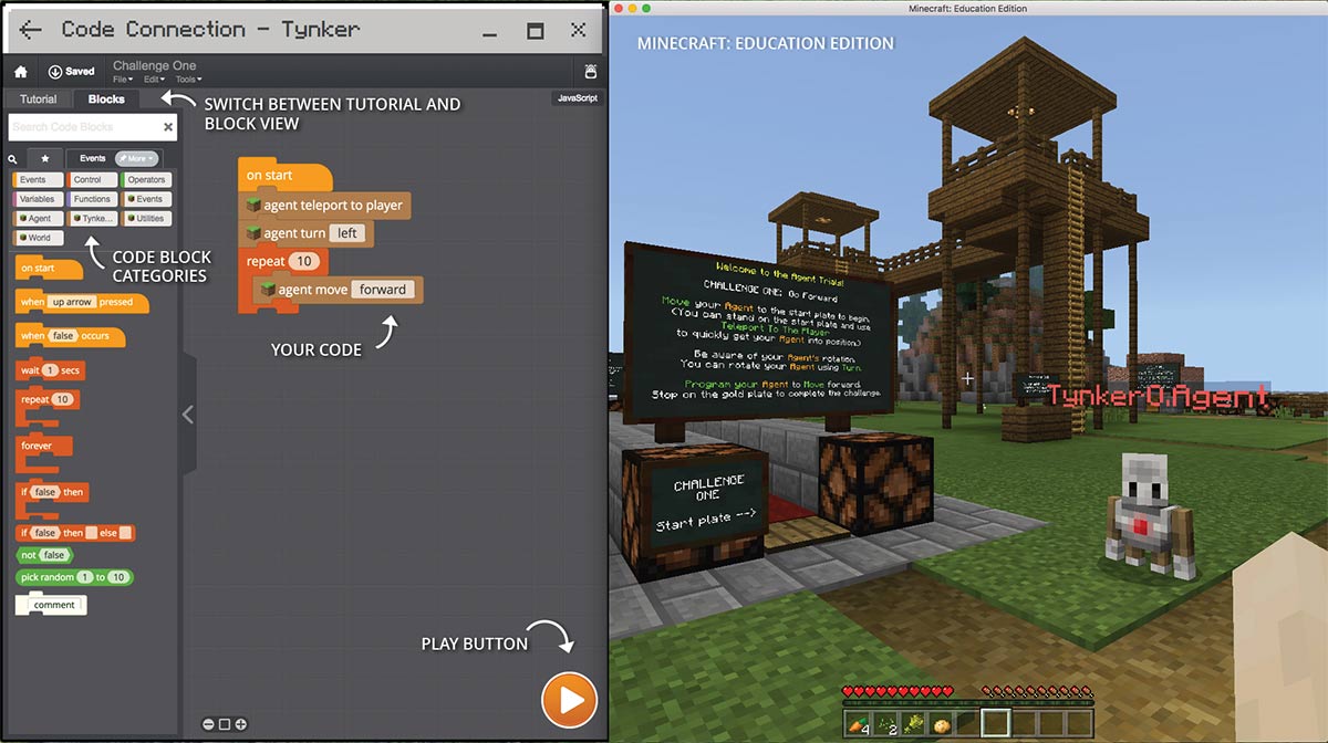 Learn to Code with Tynker and Minecraft Education