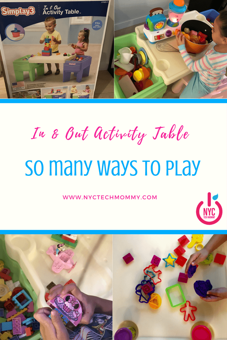 Here's a kids activity table that offers so many ways to play. Plus it keeps everything neat and tidy in one place. Check out how we're using the Simplay3 In & Out Activity table in our small NYC apartment!