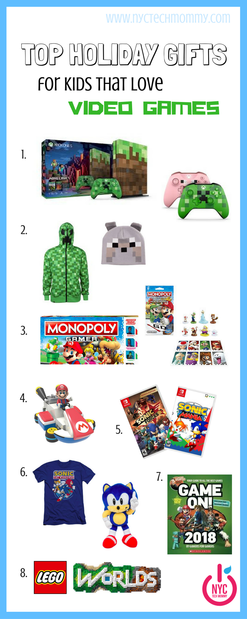 Here's our curated list of top holiday gifts for kids that love video games. Your little gamer will love each and every one of these video game related presents!