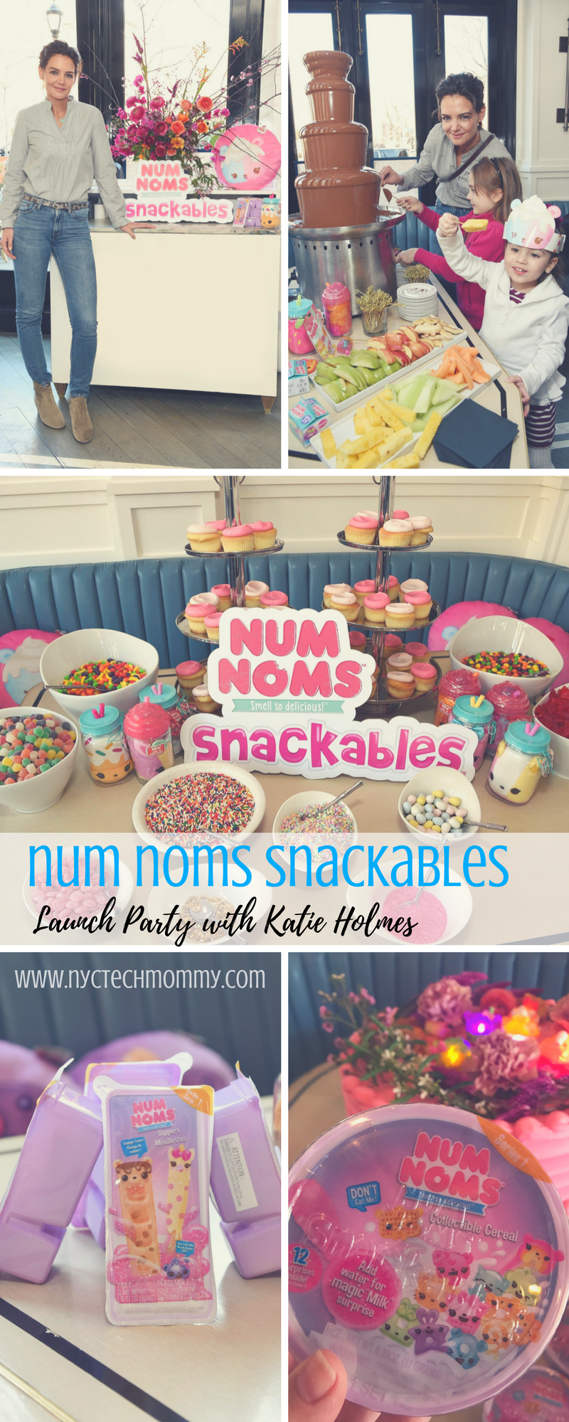 Num Noms Snackables are here! These adorable little collectables make playing with your "food" fun. Check out highlights from the Num Noms Snackables Launch Party with Katie Holmes! #numnoms
