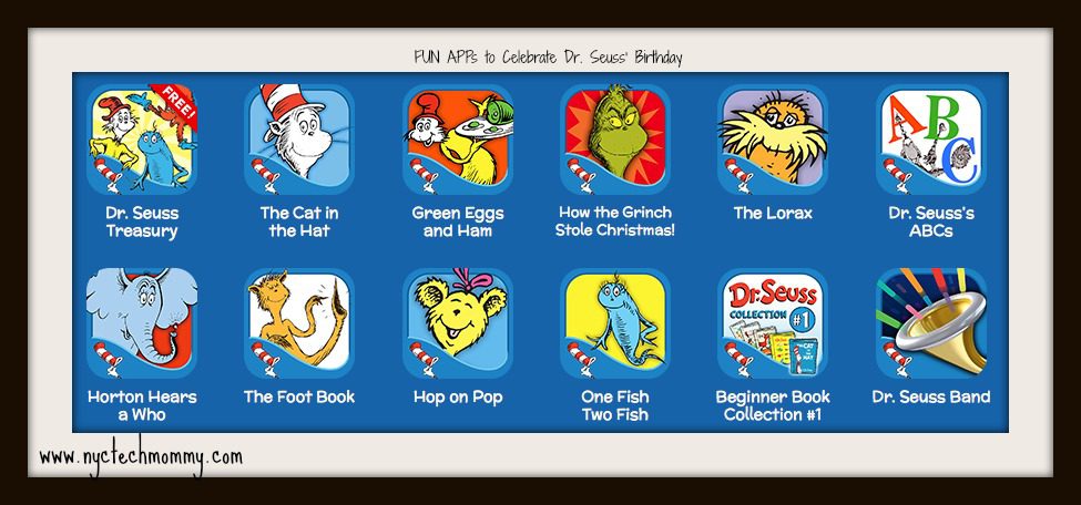 Dr. Seuss Apps to celebrate Dr. Seuss' birthday