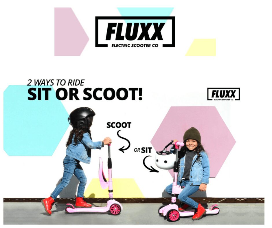 Scoot or Sit with the FLUXX DuoMini 2-in-1 Scooter for Kids, easy to learn to balance and tons of fun for little kids...