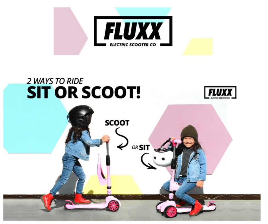 Scoot or Sit with the FLUXX DuoMini 2-in-1 Scooter for Kids, easy to learn to balance and tons of fun for little kids...
