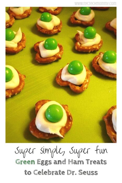 Easy to make Green Eggs and Ham treats for kids