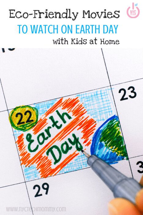 Stuck at home on Earth Day? Why not plan an eco-friendly-themed movie night -- here's a great list of eco-friendly movies to watch on Earth Day with kids at home  #EarthDay #MoviesForKids #EcoFriendly #EarthDayMovies #HomeQuarantine #KidsMovieNight