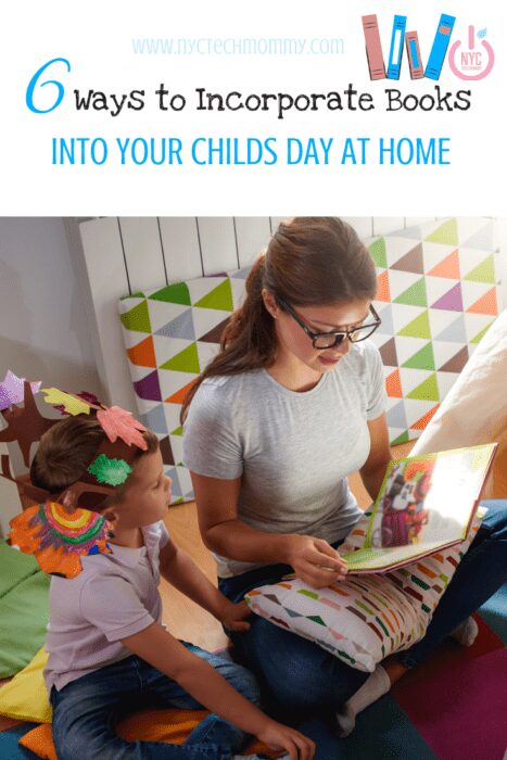 Here are six fun ways to incorporate books into your child's day at home  #readingforkid #activitiesathome #activitiesforkids #homelearning