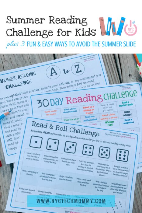 Summer Reading Challenge for Kids - FREE PRINTABLE DOWNLOAD