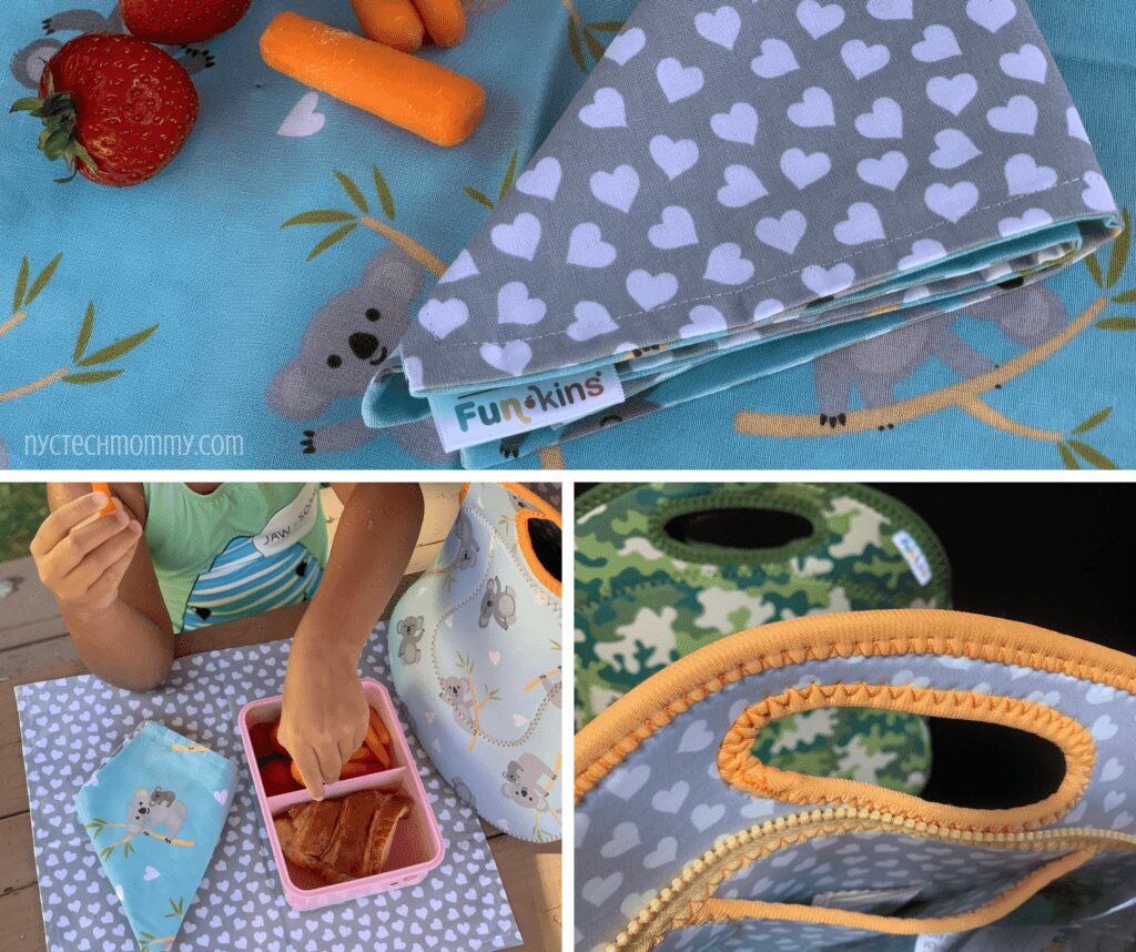 Back to School Must-Haves - Funkins lunch bags, placemats, and napkins