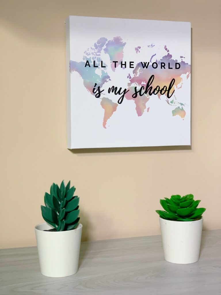 How to set up a learning space at home - FREE WALL ART printables