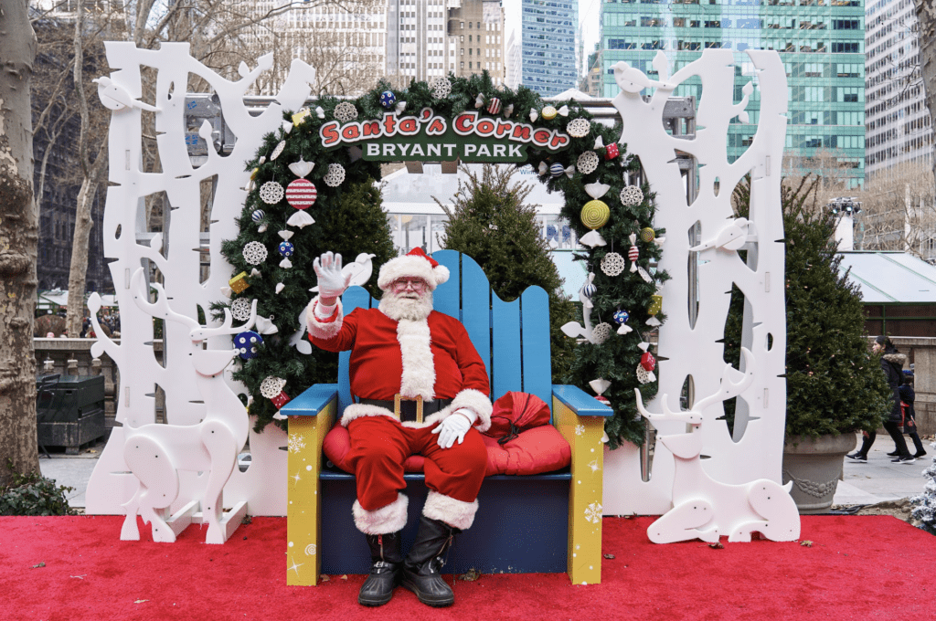 Skate with Santa - Visit with Santa at Bryant Park NYC