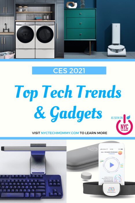 Check out these top tech trends and gadgets I spotted at #CES2021 -- From pandemic-related health and wellness gear to robot vacuum cleaners and electric vehicles, CES didn't disappoint!