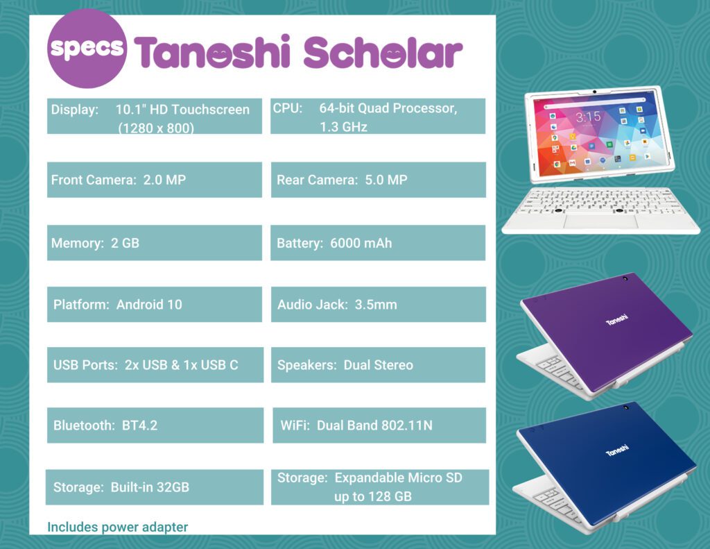 My favorite tech for Kids and Family - Tanoshi Scholar - 2-in-1 laptop and tablet for kids