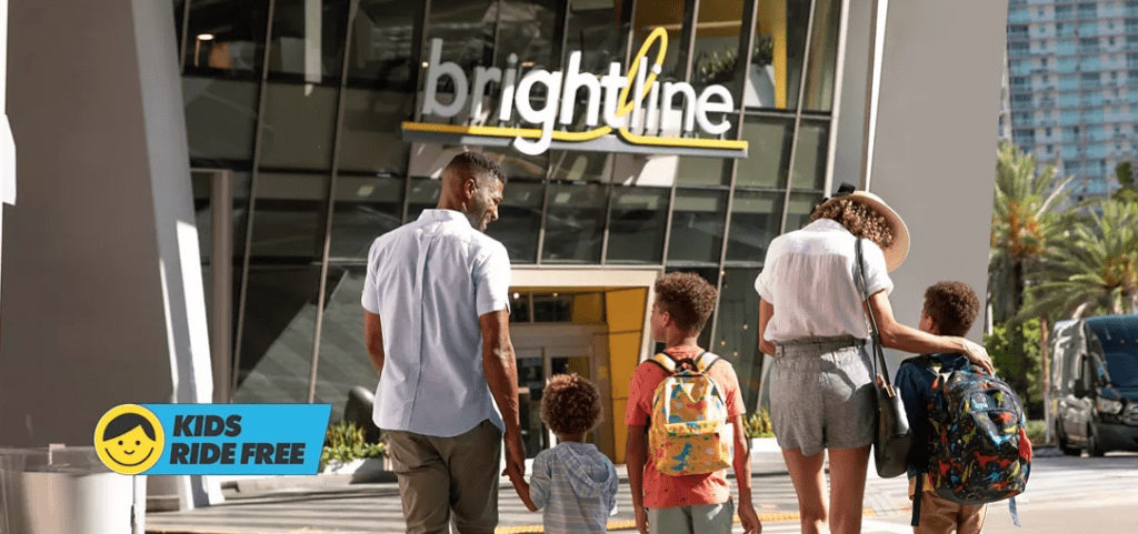 Ride Brightline -- kids ride free!
